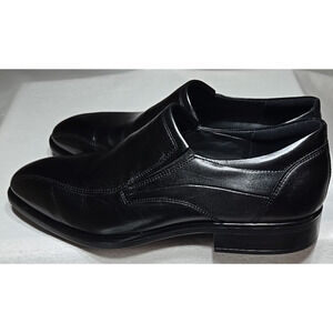 ECCO Tray Tech Black Leather Slip-On Dress Shoes Men's Size 8